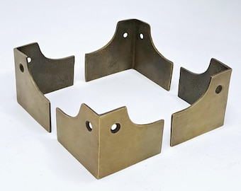 Protector de esquina de latón antiguo de 1,96", estilo puente clásico