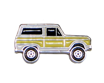 Sunshine Yellow 1972 Ford Bronco - Enamel Pin - BRFC Dream Cars #1