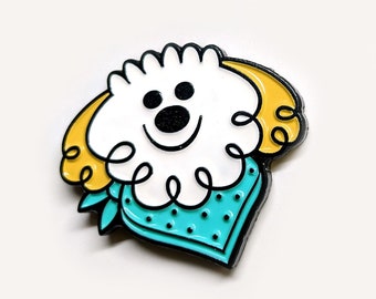 Finnegan - dog - Enamel Pin - Andrew Kolb x BRFC