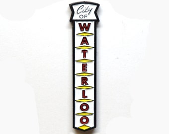 City of Waterloo Sign Enamel Pin