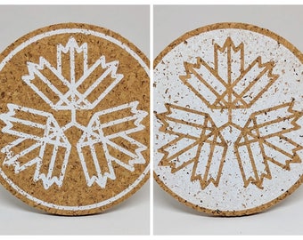 67 Leaves - Cork Coasters - Set of 4