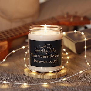 2nd Anniversary Scented Soy Candle, Second Anniversary Gift, Anniversary gift by year, 2 year anniversary gift, 2nd wedding anniversary gift