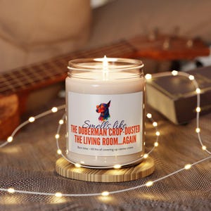 Humorvolle Haustier-Liebhaber-Kerze, lustiges Geschenk für Hundebesitzer, Geschenk für Hundemütter, tolles Geschenk für eine Dobermann-Mama, Dobermann-Geschenk, Dobermann-Liebhaber-Geschenk