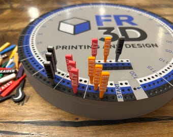 Custom Name Crib Board Pegs – 3D Printed Personalized Cribbage Pegs – Set of 4 – Replacement Pegs – Custom Board Game Pieces