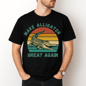 Make Alligator Great Again PNG, Funny Retro Alligator Clipart, Vintage Crocodile Sublimation Design, Humor Animal Shirt PNG
