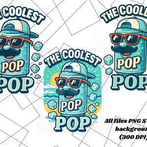 A camiseta pop mais legal PNG SVG, design de camiseta engraçada para pai, clipart de refrigerante legal, sublimação para o dia dos pais, gráfico retrô para pai, presente para o pai