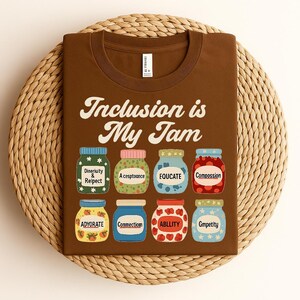 インクルージョン・イズ・マイ・ジャムPNG、特別支援教育Tシャツデザイン、多様性クリップアート、エンパワーメント昇華ファイル、教室装飾