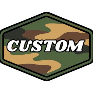 Custom Camo Name Patch PNG: Military Badge Clipart (Digital Download