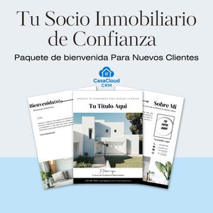 Paquete de Bienvenida para Nuevos Clientes – Plantilla Editable para Agentes Inmobiliarios (PDF Canva)