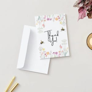 Floral Thank You Card: Printable Greeting Card (Digital Download)