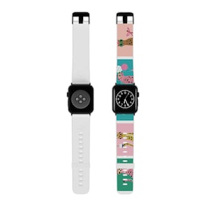 Bunt Leopard Print Apple Uhrenarmband, trendiges Handgelenk Accessoire, Geschenk für sie, niedliches Fitness Tracker Band, stylisches Smartwatch Armband