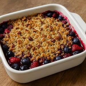 Keto Berry Crumble Recipe | Low Carb Gluten-Free Summer Dessert | Instant Digital Download