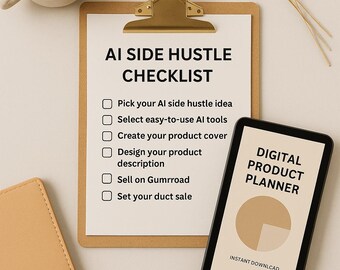 Descarga de producto digital de lista de verificación para actividades secundarias con IA