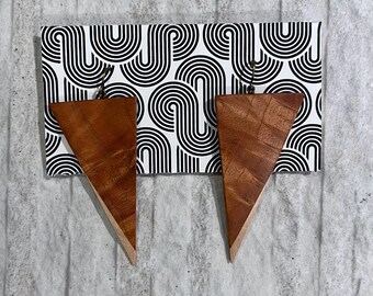 Cherry & Maple Wood Earrings – Handcrafted, Sustainably Sourced, One of a Kind