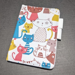Hobonichi Techo Cover A6 Size Cloth Faux Leather Multicolor Cute Kittens