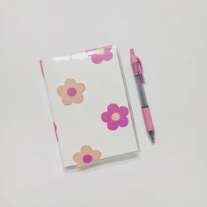 Jelly Clear Cover |  Transparent Journal Cover | Hobonichi | Leuchtturm |  Stalogy | Midori Planners | A6 Size | Pink & Peach Florals