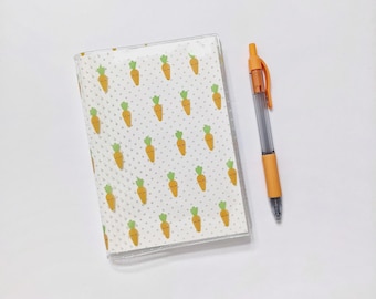Jelly Clear Cover |  Transparent Journal Cover | Hobonichi | Leuchtturm |  Stalogy | Midori Planners | A6 Size | Carrots Design