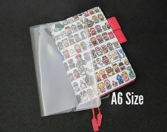 A6 Clear Cover On Cover | Transparent Journal Cover | Hobonichi