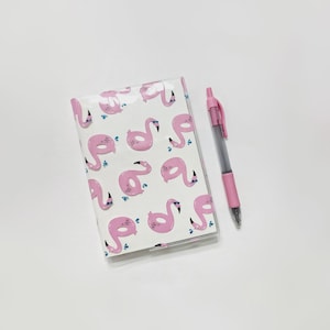 Jelly Clear Cover |  Transparent Journal Cover | Hobonichi | Leuchtturm |  Stalogy | Midori Planners | A6 Size | Pink Flamingo Design