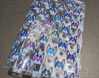 A5 Jelly Clear Cover |  Transparent Journal Cover | Hobonichi | Leuchtturm |  Stalogy | Midori Planners | A5 Cousin | Cute Puppies Design