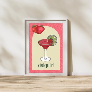Daiquiri cocktail poster printable wall art