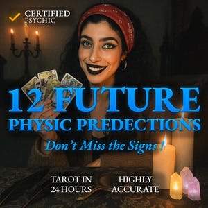 12 predicciones psíquicas para la vida, el amor y la orientación profesional. Lectura psíquica futura con perspectivas intuitivas y pronóstico espiritual.