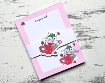 Strawberry Emergency Food Genshin Notepad
