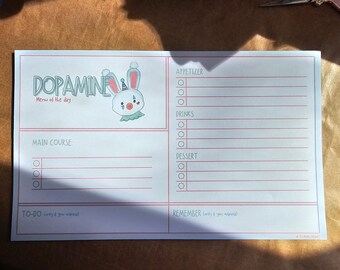 NPC Bunny Daily Dopamine Menu Tear Notepad
