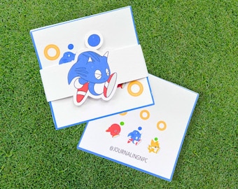 Blue Hedgehog Chao Running Notepad