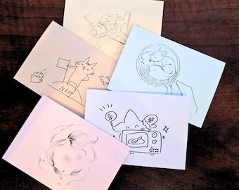 Love and Deepspace Characters Note Cards Love Doodles