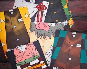 Demon Anime Notecards Castle Movie Characters, Kimetsu Stationery