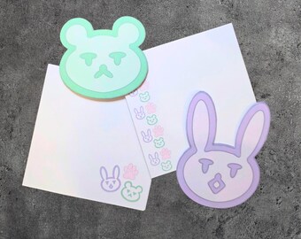 Oshi Bear and Bunny twins Notepads