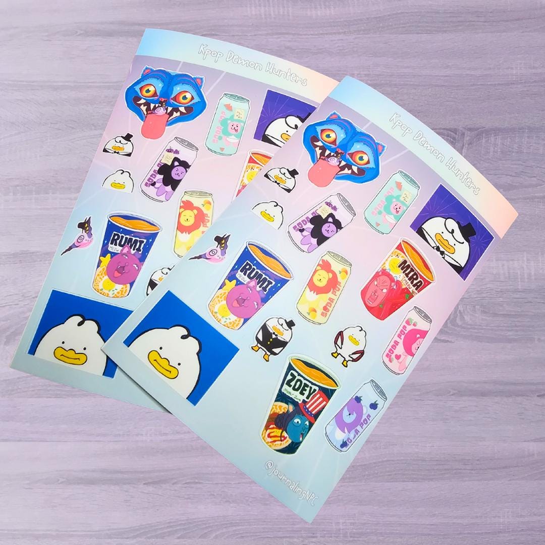 Autocollants Kpop Demon Hunters - Lot De 74 Stickers Huntrix - Déco Valise, Laptop, Skateboard - Pour Fans Et Collectionneurs