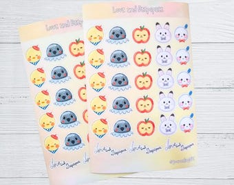 Love and Deepspace Emoji Mascot Journaling Sticker Sheet