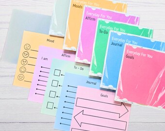 Daily Journaling 90s CD case Notepad for Colorful Daily Minimal Stress Planning