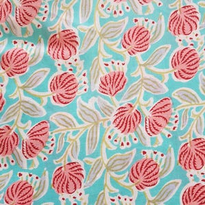 Indian handblock cotton fabric