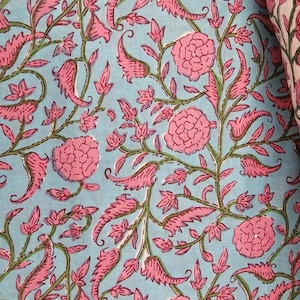 Indian handblock cotton fabric