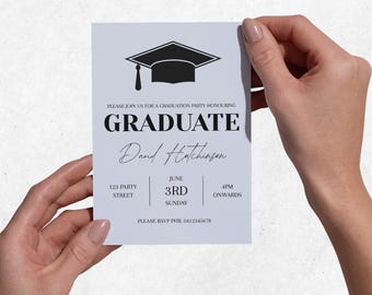 Graduation Party Invite, Grad Invitation 2025, College Graduation Invitation, Graduation Decor, Grad Announcement
