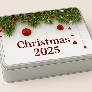 Weihnachten 2025 Geschenkdose - Perfekt für Leckereien, Kekse oder Geschenksets | Wiederverwendbare Weihnachtsvorratsdose