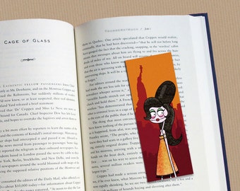 Amy Winehouse tribute illustrated bookmark (glossy finish)