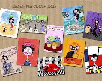 Custom postcards set. 10 postcards glossy finish