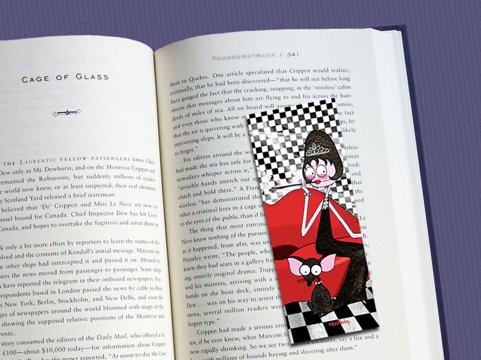 Audrey Hepburn tribute illustrated bookmark (glossy finish)