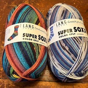 Lang Yarns- GreekMythsTwo Super Soxx color 4ply Superwash