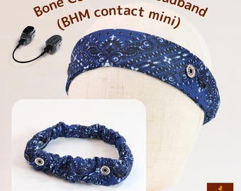 Blaues Bandana / Knochenleitungsstirnband (BHM Contact Mini)