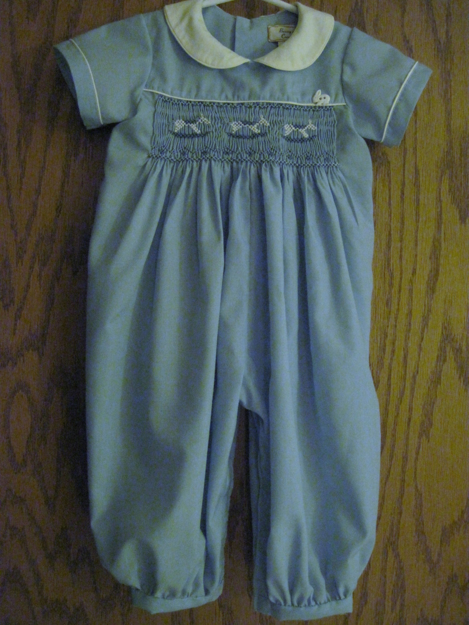 Hand Smocked Romper With Rocking Horses Etsy