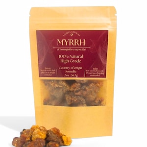Mamela Naturals Myrrh resin - 100% pure and natural - 2oz - Made in Somalia
