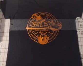 Salem Witch, Halloween, Goth themed V-neck