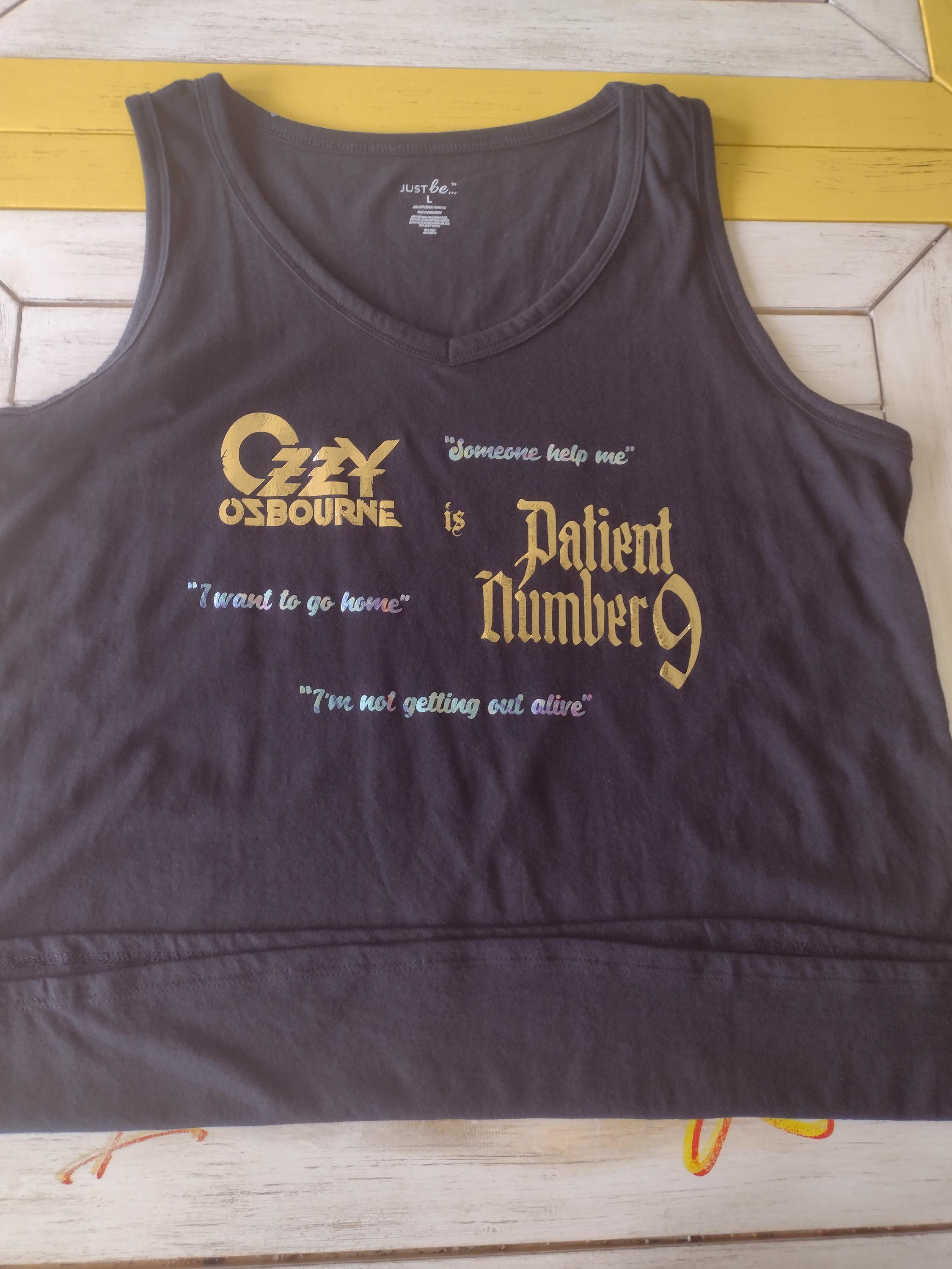 custom made Ozzy Osbourne, Black Sabbath, Gothic themed tank top, shortor long-sleeve