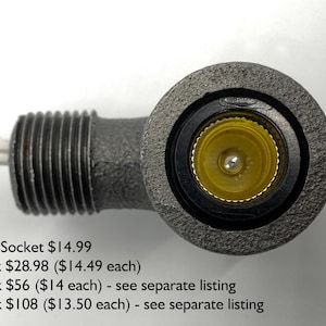 1/2" Black Iron 90º Street Elbow with 75W Candelabra E12 Socket for Steampunk Industrial Pipe Lighting DIY Lamp Parts 125VAC Hardwired image 6