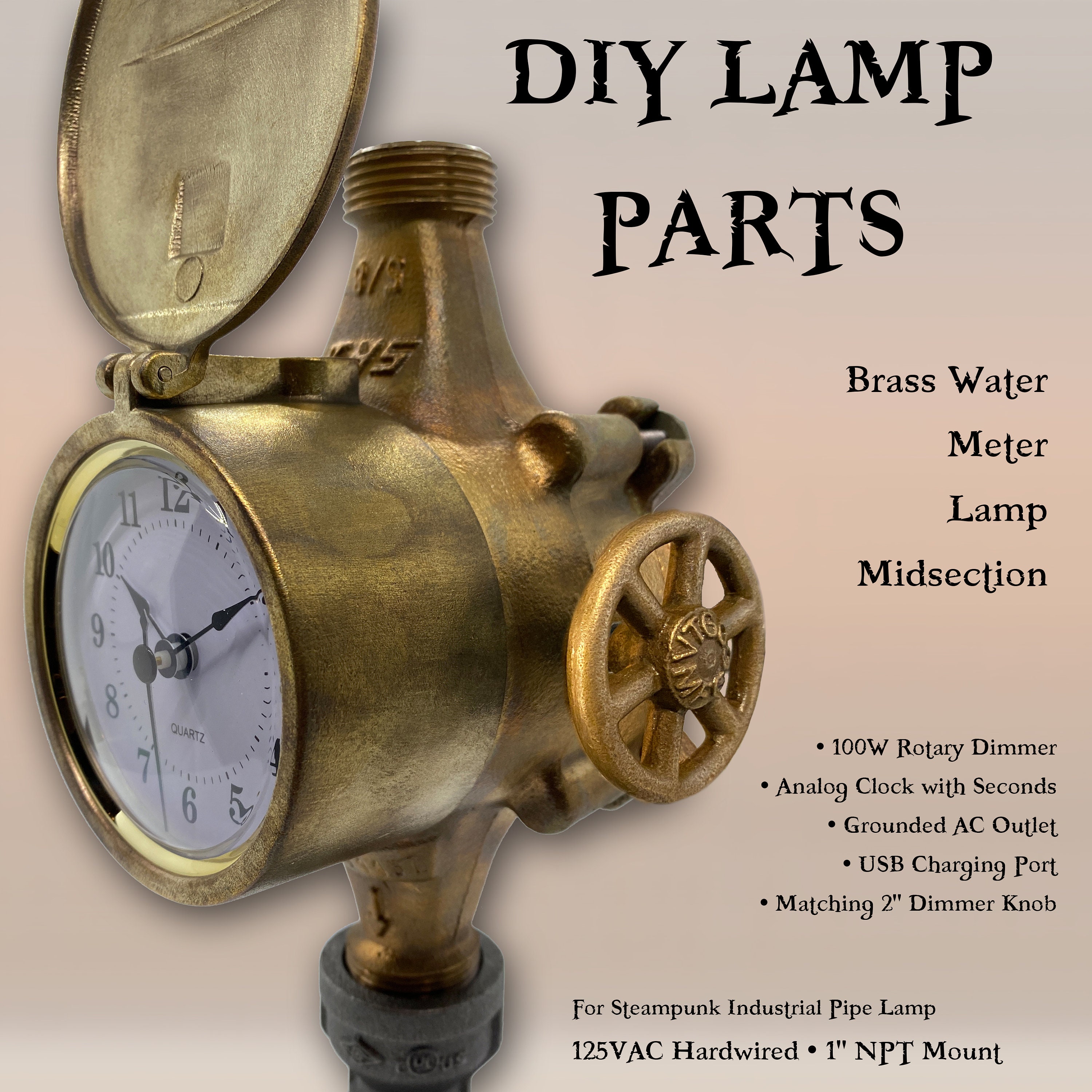 Sensus Brass Water Meter restored/modified for use in - Etsy 日本